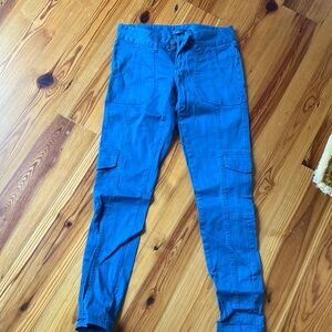 Prana Teal Button-Accent Pants